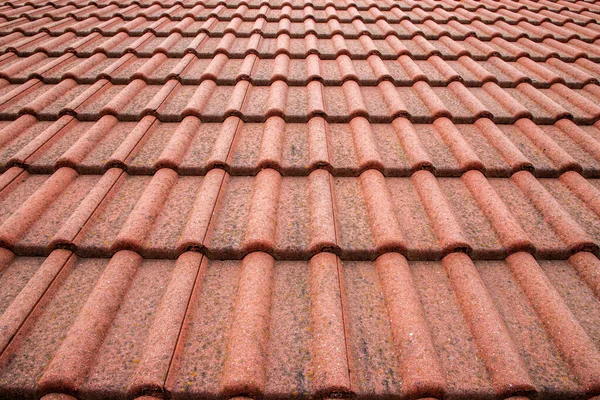 New Roof Ceramic Tiles Close Roofing Tiles — Zdjęcie stockowe
