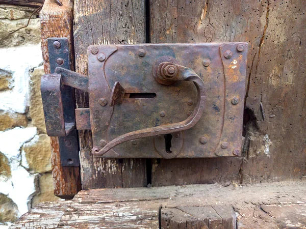 Old Door Lock Close — 스톡 사진