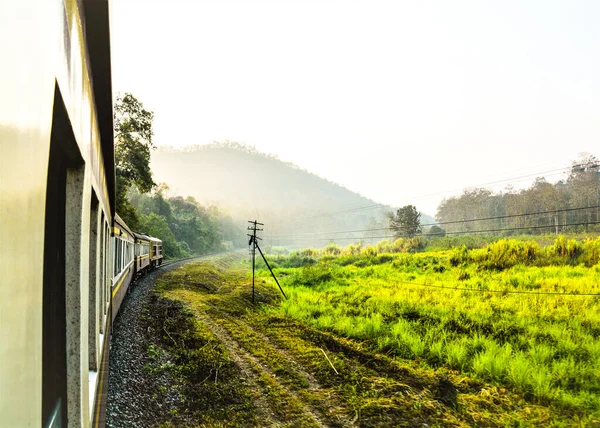 Tailandia Por Paisaje Ferroviario Norte Tailandia — Foto de Stock