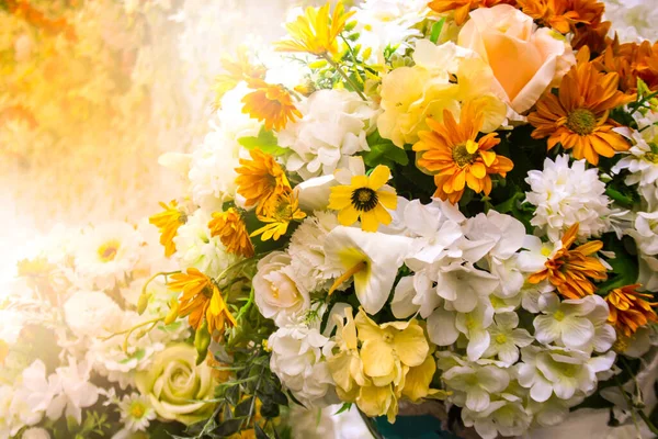 Blume Gruppe Hochzeit Dekoration Schönheit Natur — Stockfoto