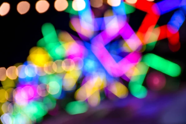 Güzel gece ışığı bokeh renkli yumuşak bulanıklık