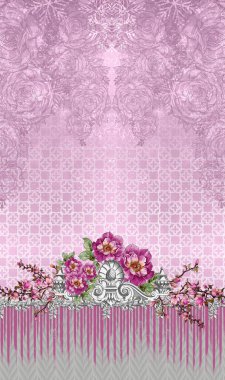 Çiçek Dokusunda Süslü Temel Özgeçmiş Tekrarlanıyor Çok Renkli Yaratıcı Tekstil Tasarımı Şablonu