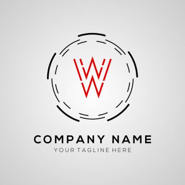 W harfli Logo Tasarım Şablonu. Yaratıcı Soyut W Harf Logosu Tasarımı.