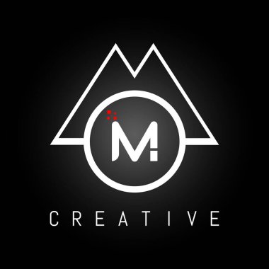 M harfi Logo Tasarım Şablonu. Yaratıcı Soyut M Harf Logosu Tasarımı.