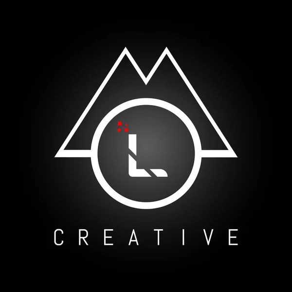 Modelo Inicial Vetor Projeto Letra Logotipo Abstrato Criativo Carta Logo — Vetor de Stock