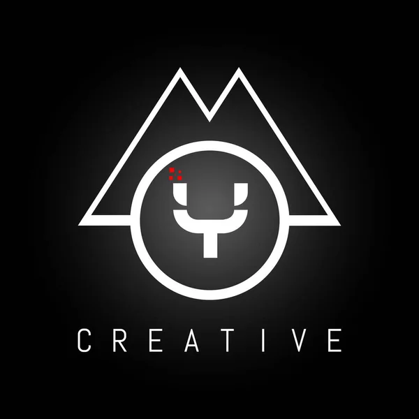 Modelo Inicial Vetor Projeto Letra Logotipo Abstrato Criativo Carta Logo — Vetor de Stock