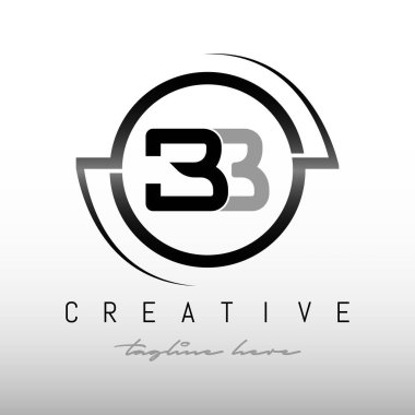 Yaratıcı modern iş tipografi vektörü şablonlu ilk harf BB logosu. Çember Tasarımlı BB Dairesel Harf Logosu.