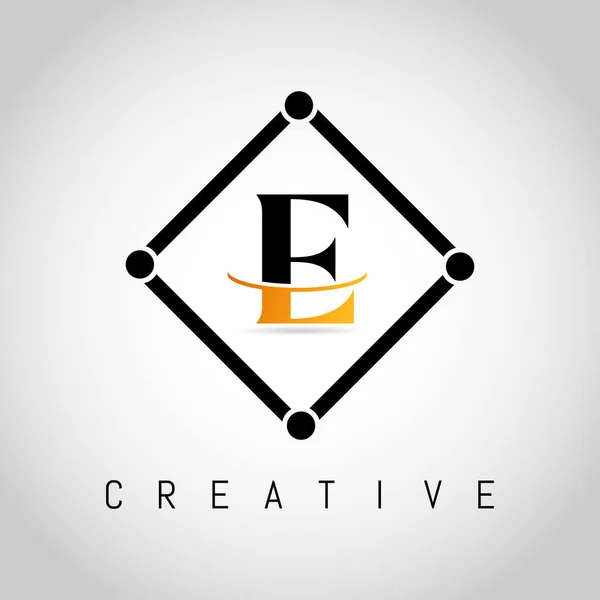 Square Буква Вектор Дизайна Creative Letter Design — стоковый вектор