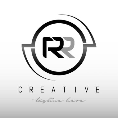 Yaratıcı modern iş tipografi vektör şablonlu ilk RR harfi logosu. Yaratıcı harf RR logo tasarım vektörü.