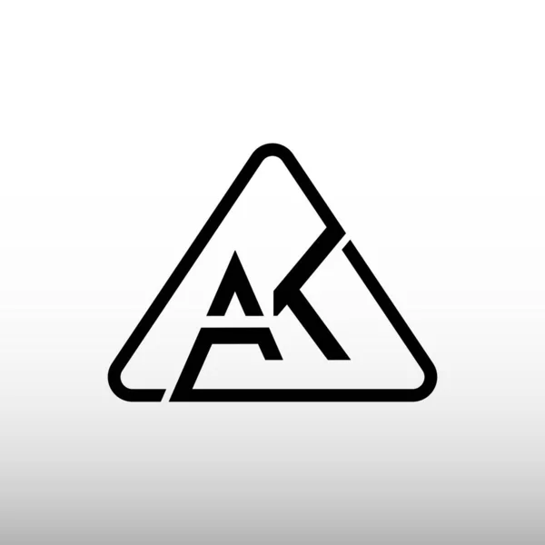 Triángulo Creative Modern Business Typography Vector Template Carta Logo Diseño — Archivo Imágenes Vectoriales