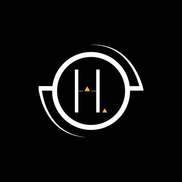 創造的な現代ビジネスタイポグラフィベクトルテンプレートとHのロゴデザイン クリエイティブ アブストラクト文字 Hロゴデザイン — ストックベクタ