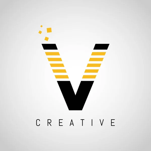 Betűlogó Arany Vonalakkal Line Letter Symbol Logo Design Vector Illusztráció — Stock Vector