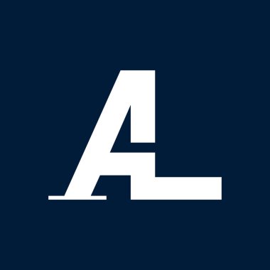 İlk Bağlı Harf AL Logo Tasarım Vektör İllüstrasyonu.