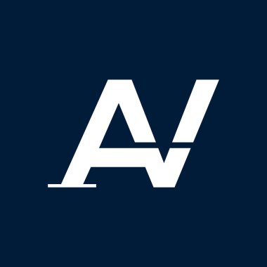 İlk Bağlı Harf AV Logo Tasarım Vektör İllüstrasyonu.