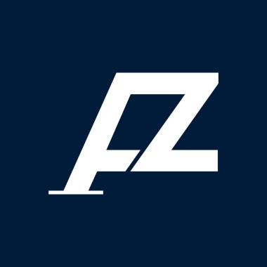 İlk Bağlı Harf AZ Logo Tasarım Vektör Resimleri.