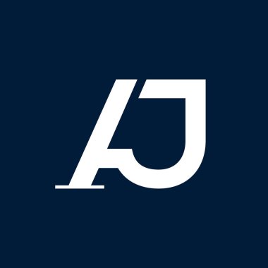İlk Bağlı Harf AJ Logo Tasarım Vektör İllüstrasyonu.