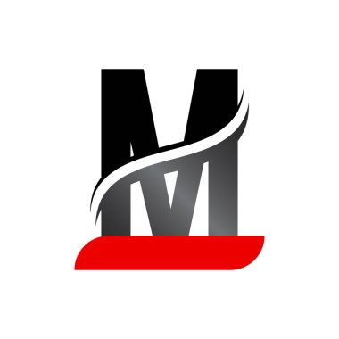 M harfinin baş harfi logo tasarımı ve yaratıcı modern iş tipografi vektör şablonu.