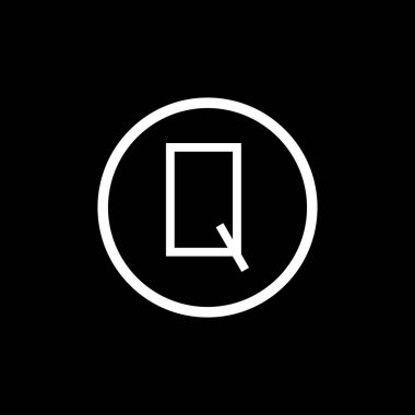 Q harfinin baş harfi Logo Tasarım Vektör Şablonu. Soyut Harf Q Logo Tasarım Vektörü İllüstrasyonu.