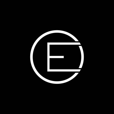 E harfinin baş harfi Logo Tasarım Vektör Şablonu. Soyut Harf E Logo Tasarım Vektörü İllüstrasyonu.