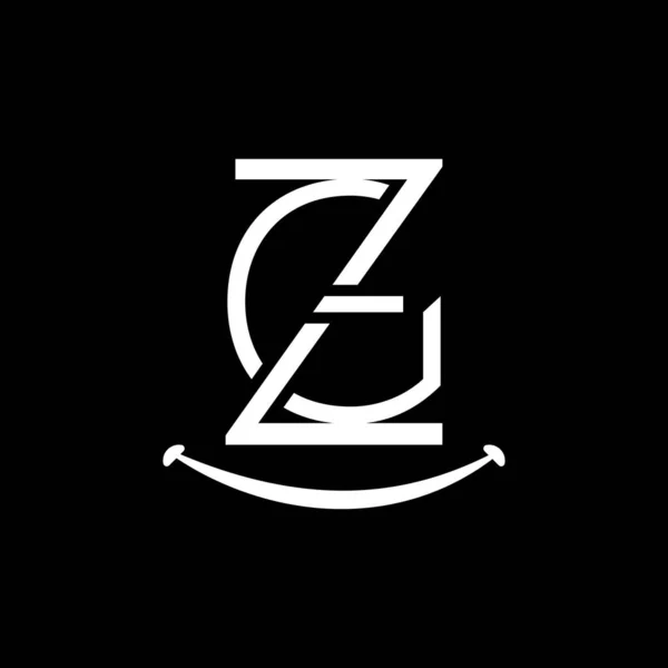 Initial Letter Logo Design Vector Template Abstract Smile Shape Letter — ストックベクタ