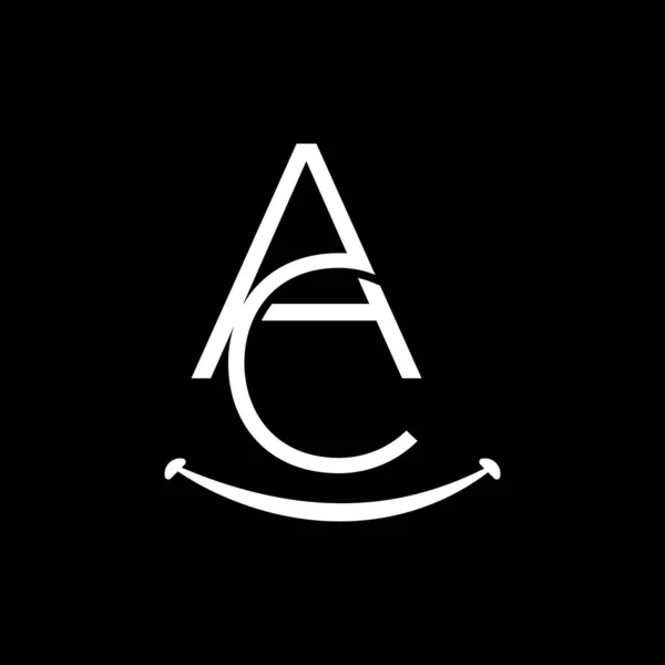 Kezdeti Betű Logo Design Vector Template Absztrakt Mosoly Alakja Letter — Stock Vector