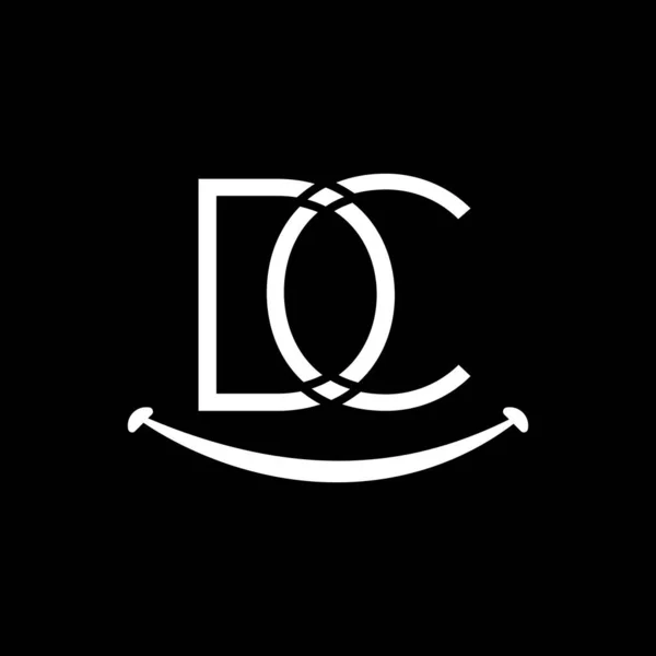 Initial Letter Logo Design Vector Mall Abstrakt Leende Form Brev — Stock vektor