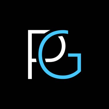İlk PG veya P G soyut olağanüstü profesyonel iş müthiş sanatsal markalaşma şirketi farklı renkler logo tasarım vektör şablonu.