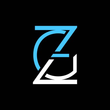 İlk ZG ya da Z G soyut olağanüstü profesyonel iş müthiş sanatsal markalaşma şirketi farklı renkler logo tasarım vektör şablonu.