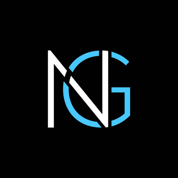 İlk NG ya da N G soyut olağanüstü profesyonel iş müthiş sanatsal markalaşma şirketi farklı renkler logo tasarım vektör şablonu.