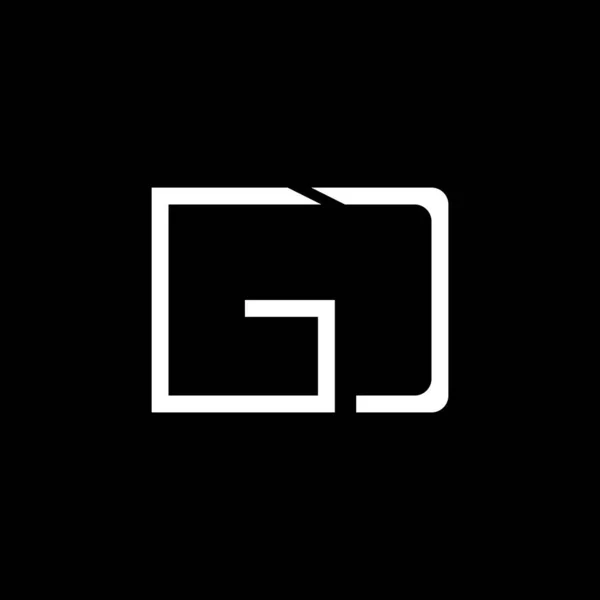 Початкова Літера Дизайн Логотипу Векторний Шаблон Абстрактний Чорний Білий Колір — стоковий вектор