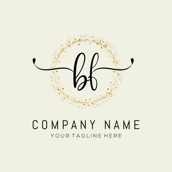 Initial Handwriting Logo Design Vector Template Illustration Abstract Handwriting Letter — Image vectorielle