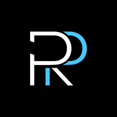 Başlangıçta RL veya R L soyut olağanüstü profesyonel iş müthiş sanatsal markalaşma şirketi farklı renkler logo tasarım şablonu.