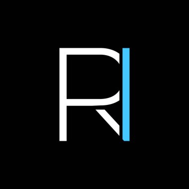 Başlangıçta RL veya R L soyut olağanüstü profesyonel iş müthiş sanatsal markalaşma şirketi farklı renkler logo tasarım şablonu.