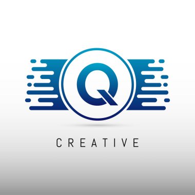Q harfi logo şablon tasarımı. Yaratıcı Harf Q Logo Tasarımı.