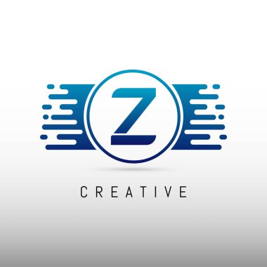 Baş harf Z Logo Şablonu Tasarımı. Yaratıcı Harf Z Logo Tasarımı.