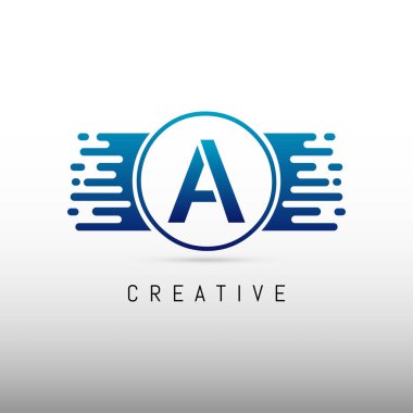 İlk Harf A Logo Şablonu Tasarımı. Yaratıcı Harf A Logo Tasarımı.