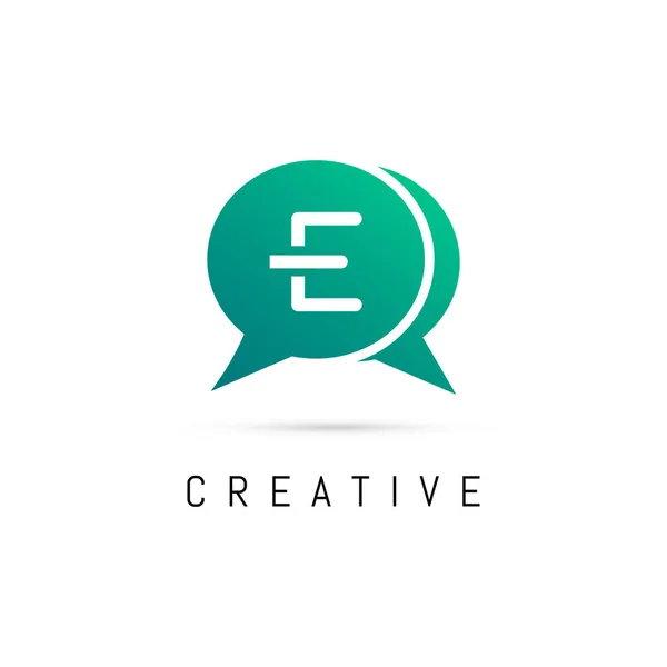 Creative Massage Letter Logo Design Vector Logo Design Vector Illustration — Stockový vektor