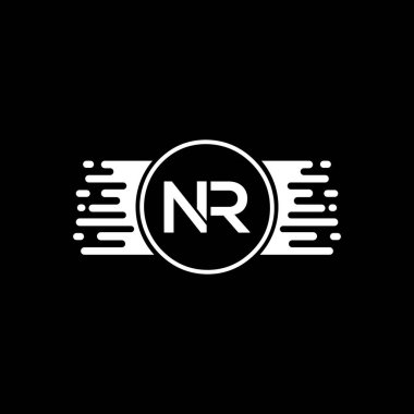 İlk Harf NR Logo Tasarım Vektör Şablonu. Yaratıcı Soyut NR Harf Logosu Tasarımı
