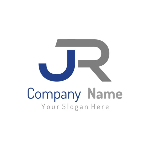 初始字母Jr标志设计向量模板 创意摘要Jr信标设计说明 — 图库矢量图片