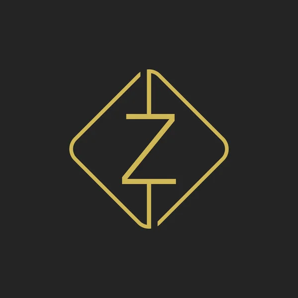 イニシャル文字Zロゴデザインテンプレート正方形の要素 Z文字ロゴデザインベクターイラスト — ストックベクタ