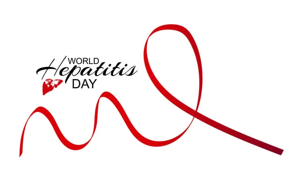 Ilustración Vectorial Pancarta Póster Del Día Mundial Hepatitis — Vector de stock