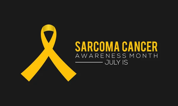Sarkoma kanseri farkındalığı her yıl Temmuz ayında gözlemleniyor, Mesane Kanseri, Kemik Kanseri, geçmiş. Vektör illüstrasyonu.
