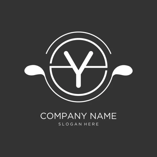 Diseño Inicial Creativo Del Logotipo Letra Con Elemento Circular Carta — Vector de stock