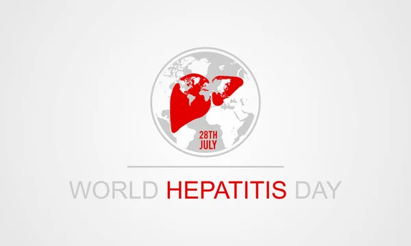 Día Mundial Hepatitis Vector Logotipo Icono Ilustración Plantilla Diseño — Vector de stock