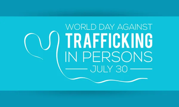 Векторная Иллюстрация Всемирному Дню Борьбы Торговлей Людьми Лицензионные Стоковые Иллюстрации