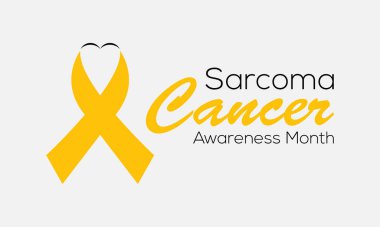 Sarkoma kanseri farkındalığı her yıl Temmuz ayında gözlemleniyor, Mesane Kanseri, Kemik Kanseri, geçmiş. Vektör illüstrasyonu.