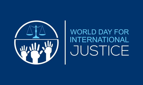 Uluslararası Adalet Posteri Konsepti için Dünya Günü. Vektör illüstrasyon şablonu tasarımı.