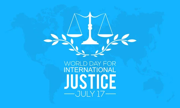 Uluslararası Adalet Posteri Konsepti için Dünya Günü. Vektör illüstrasyon şablonu tasarımı.