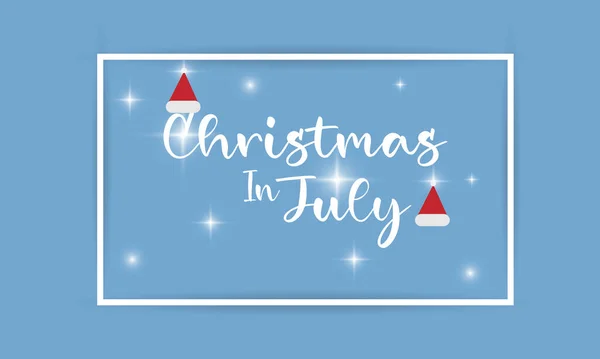 El çizimi yaz mektupları. Temmuz 'da Noel indirimi için tasarım elemanı. Vektör illüstrasyon şablon tasarımı.