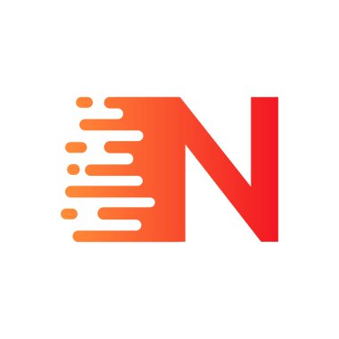 Soyut Nokta Harf N Logo Tasarımı. Noktalı Harf Tasarım Vektörü Vektör Şablonu ResmiComment.